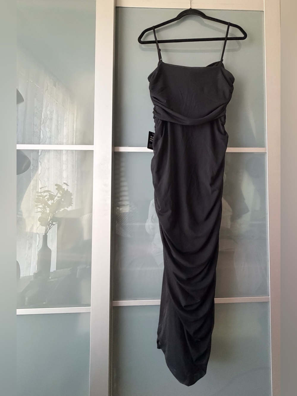 NWT Express Black Ruched Dress - Picture 2 of 3